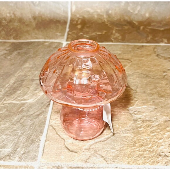 Glass Mushroom Vase Planter 4.5" - Target Bullseye Spring 2024 - Pink - New - Picture 3 of 3